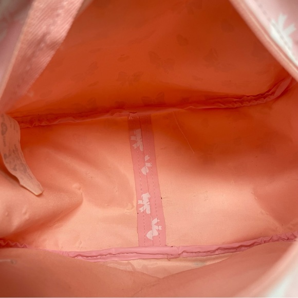 Vintage Minnie N Me Small Handbag Pink plush head straps zip top handle Disney - Picture 12 of 13